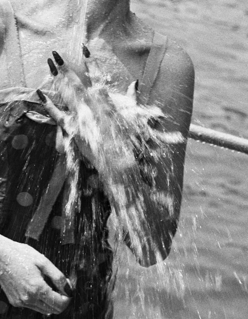 Florette, Monto Carlo beach, by Jacques Henri Lartigue, August, 1953.