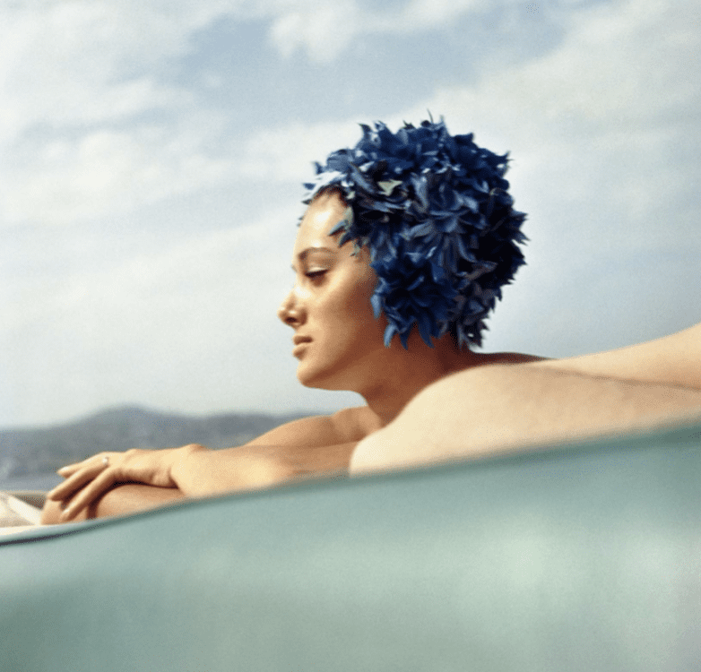 Danielle Darrieux, Septembre, Eden Roc, by Jacques Henri Lartigue.