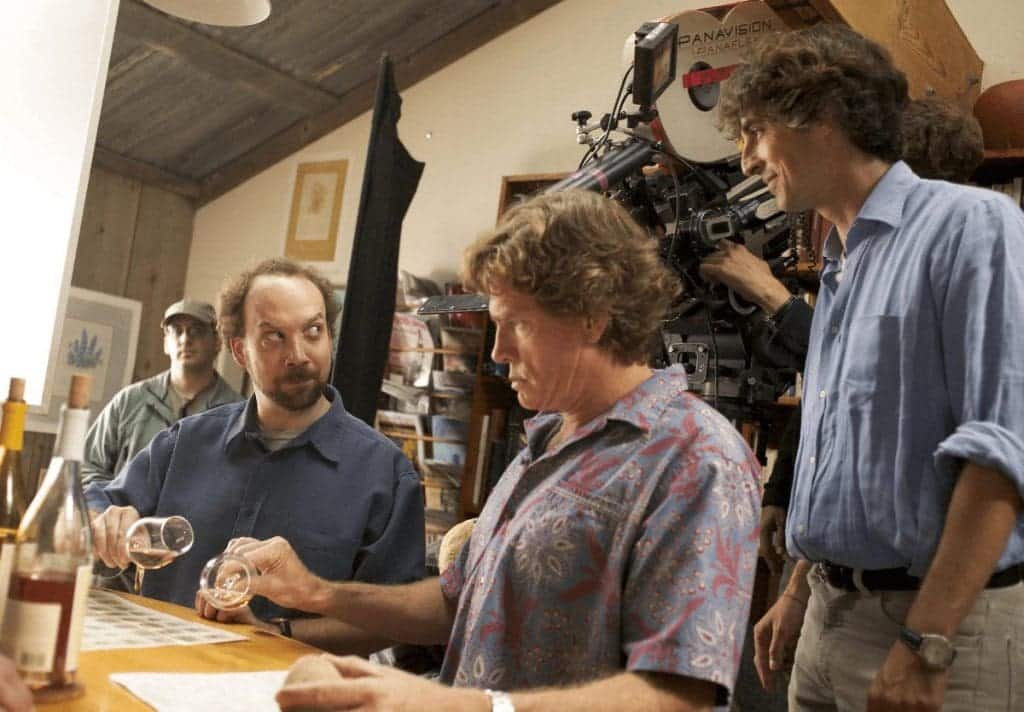 Paul Giamatti, Alexander Payne and Thomas Hayden Church in Sideways (2004). By Alexander Payne. 