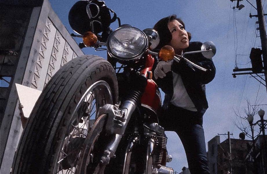 Akiko Wada in Stray Cat Rock: Delinquent Girl Boss (1970). 